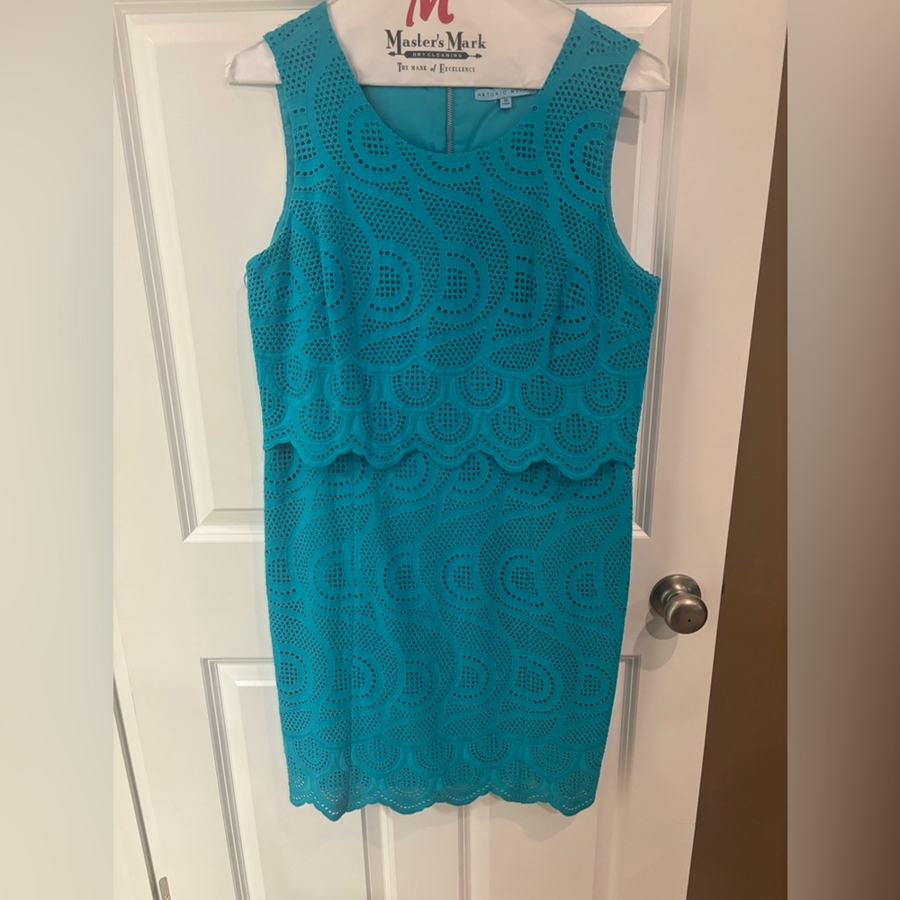 Teal sleeveless dress